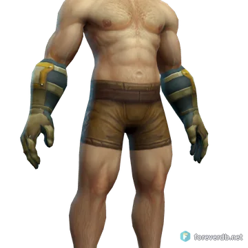 Light Plate Gloves worn by a human male, rendered from the Forever client