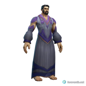 Noble's Robe worn by a human male, rendered from the Forever client