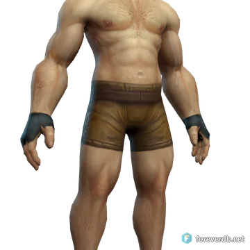Dark Leather Gloves worn by a human male, rendered from the Forever client