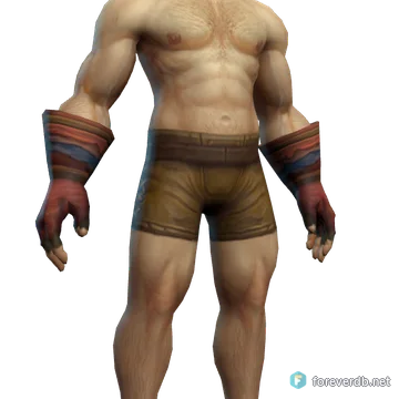 Shucking Gloves worn by a human male, rendered from the Forever client
