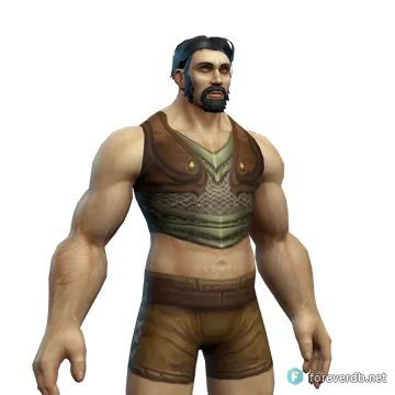 Rusted Chain Vest worn by a human male, rendered from the Forever client