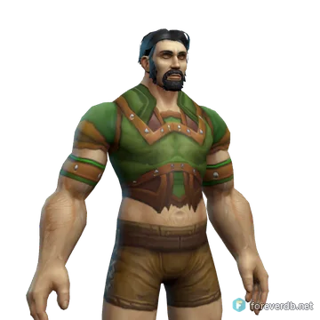 Wild Leather Vest worn by a human male, rendered from the Forever client