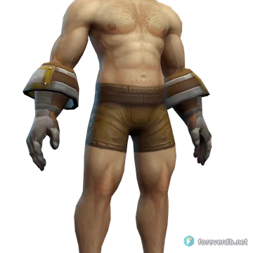 Platemail Gloves worn by a human male, rendered from the Forever client