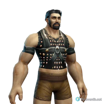 Nightshade Tunic worn by a human male, rendered from the Forever client
