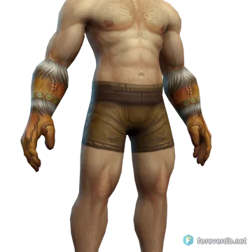 Patched Leather Gloves worn by a human male, rendered from the Forever client