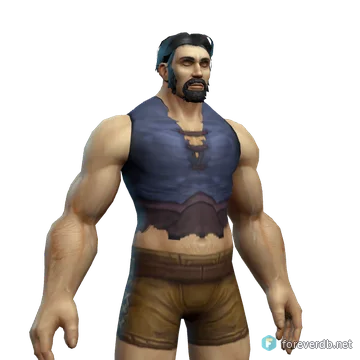 Soft Leather Tunic worn by a human male, rendered from the Forever client