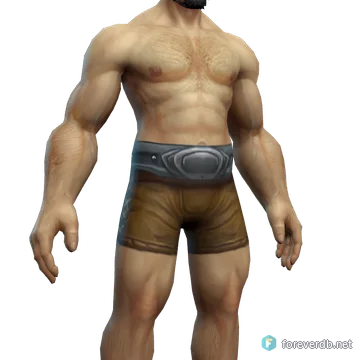 Defiler's Leather Girdle worn by a human male, rendered from the Forever client