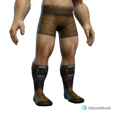 Brawler's Boots worn by a human male, rendered from the Forever client