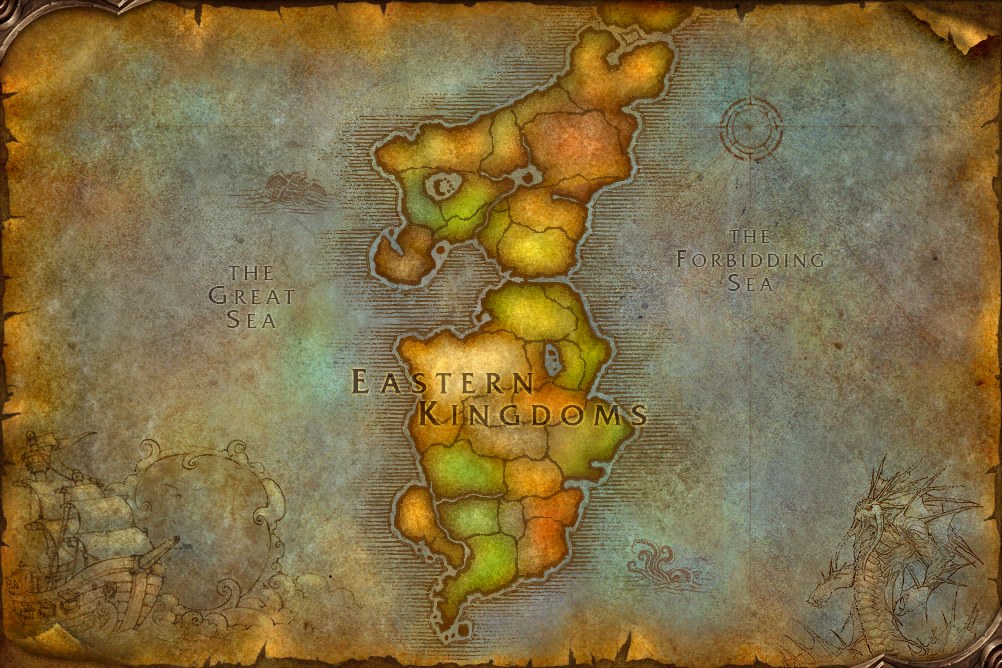 The Eastern Kingdoms map from the WoW Forever client