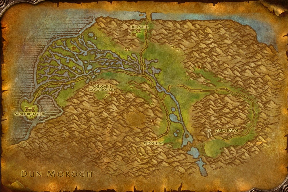 The Wetlands map from the WoW Forever client
