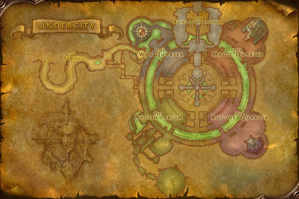 Die Karte von Undercity aus dem WoW-Forever-Client