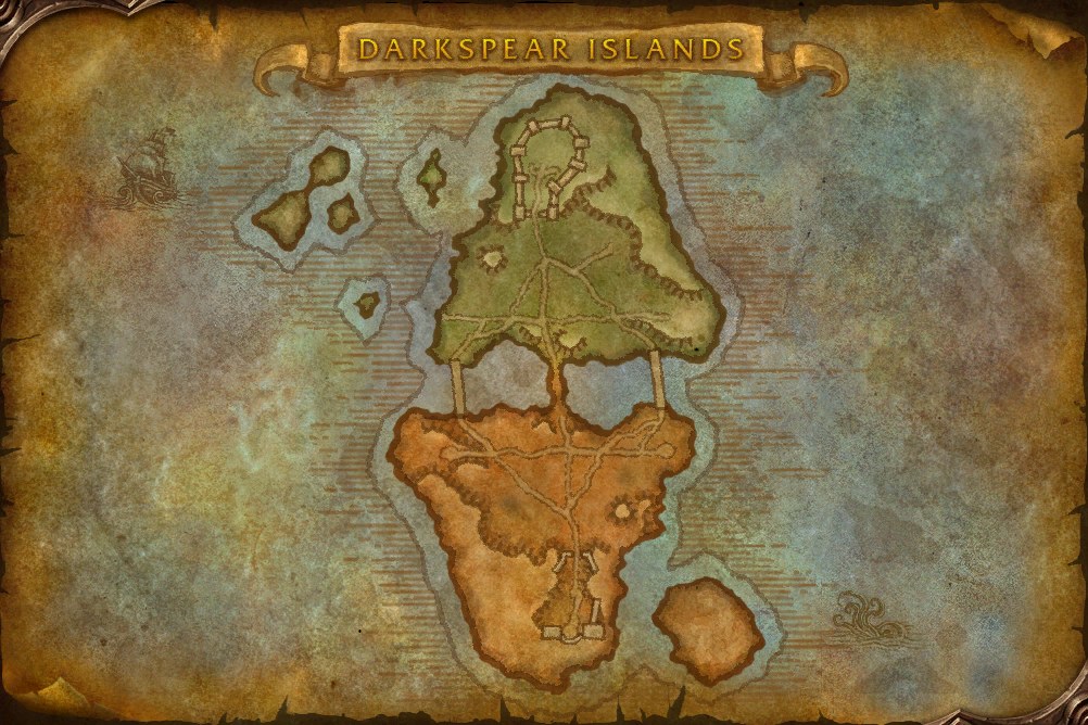 The Darkspear Islands battleground map from the WoW Forever client