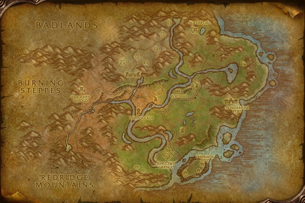 The Riverglades map from the WoW Forever client